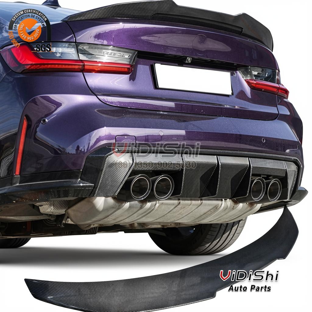 All Products 11 Spoiler carbon weave view of Dry Carbon Fiber Rear Trunk Spoiler Wing