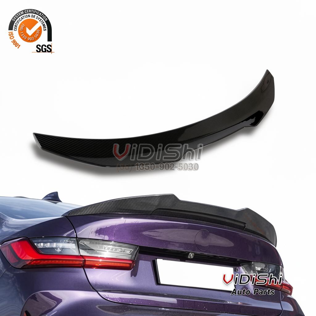 All Products 9 Spoiler side profile view of Dry Carbon Fiber Rear Trunk Spoiler Wing