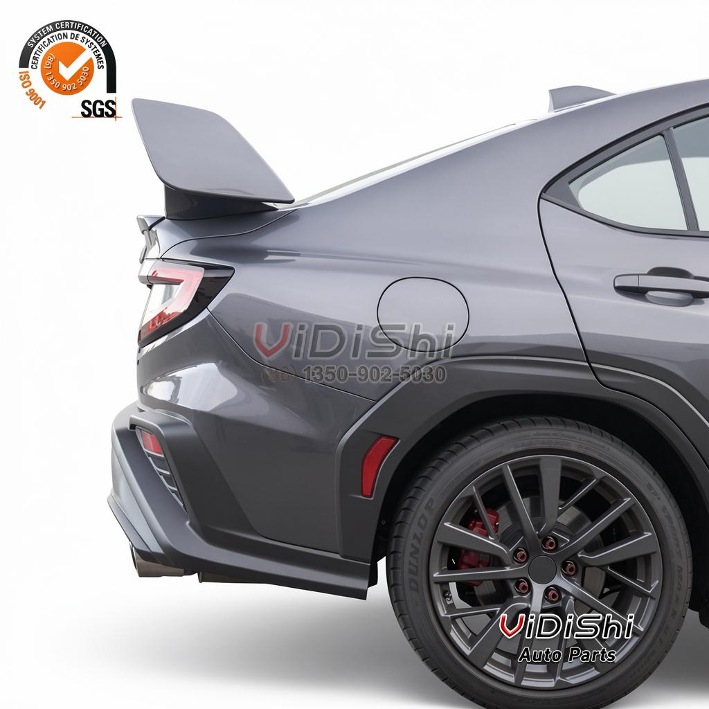 All Products 11 Spoiler carbon weave view of WRX Spoiler ABS Carbon Fiber Look Car Rear Trunk Wing Boot S