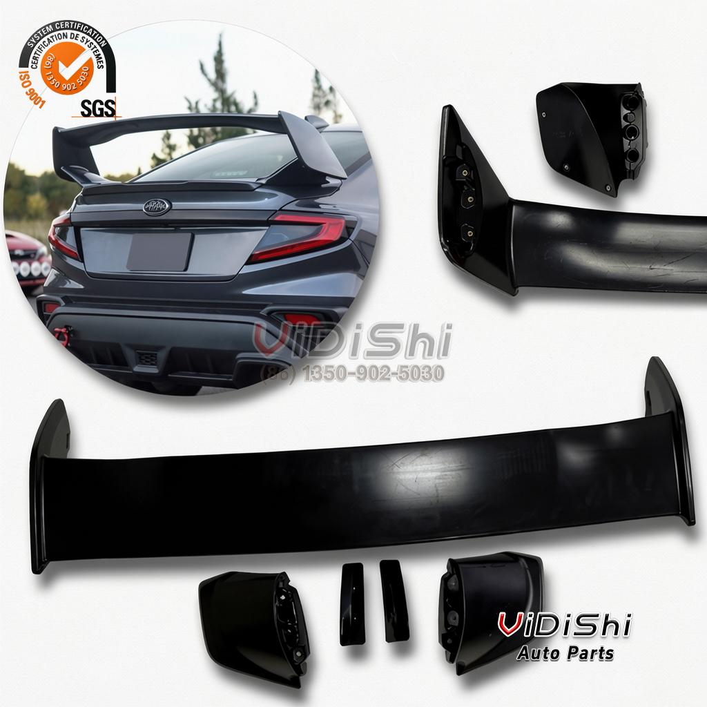 All Products 8 Spoiler rear view view of WRX Spoiler ABS Carbon Fiber Look Car Rear Trunk Wing Boot S