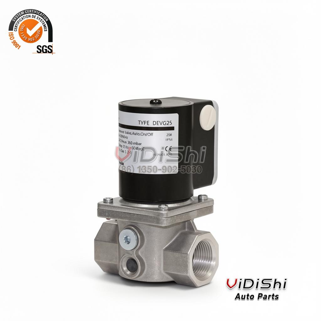 DEVC High-Temperature Gas Solenoid Valve OEM Control for General Application Burner Oil Shutoff Safety Feature 6 Months Warranty front view