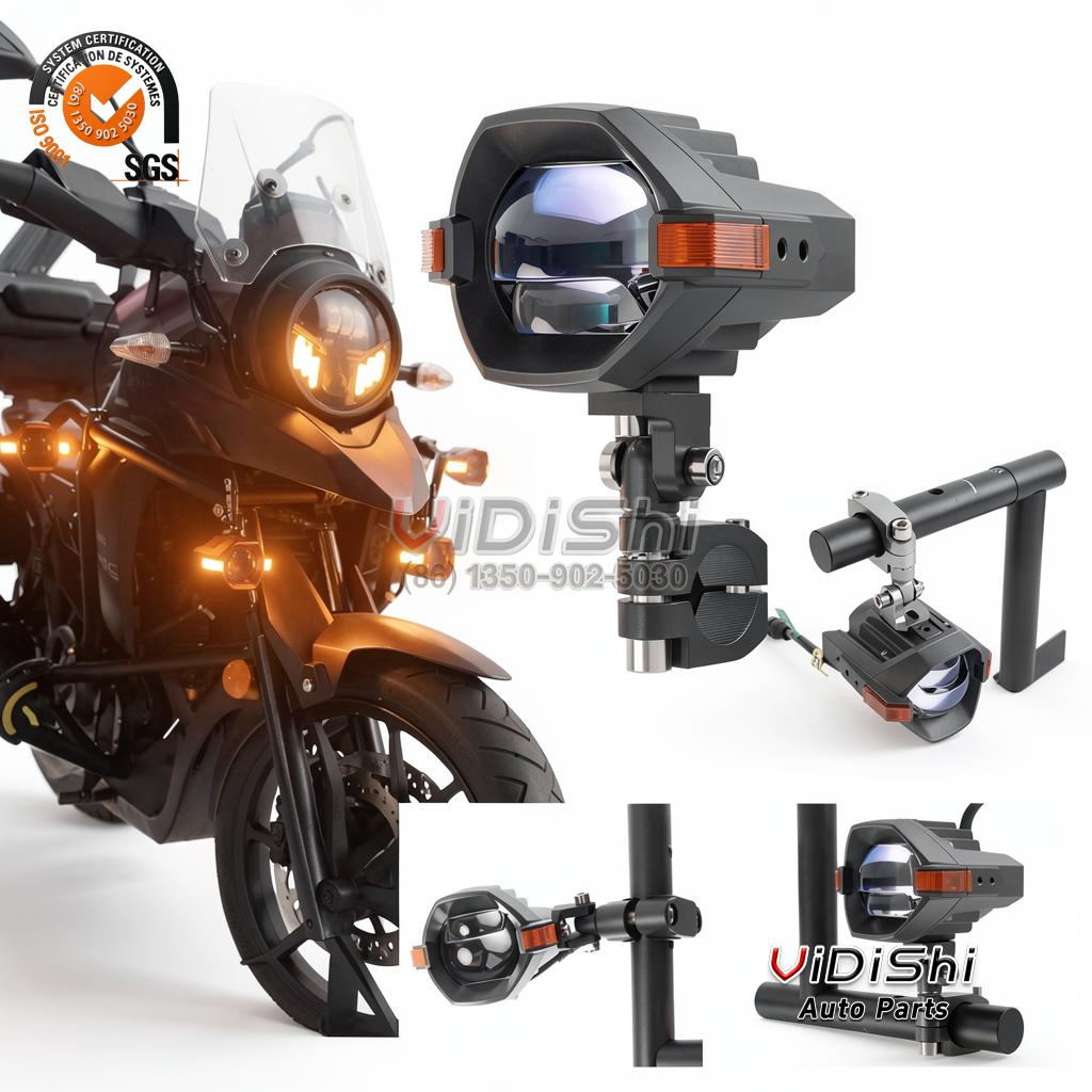 All Products 9 Blue Bi-Led Lens Cutt-Off Line Dual Color White Yellow Strobe High Low Beam Mini Driving Light Motorcycle Fog Led With Switch gallery view