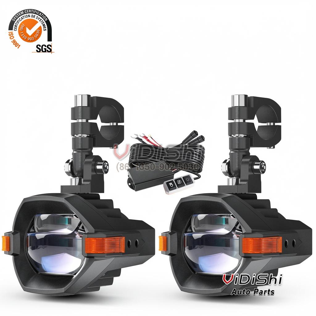 All Products 13 Blue Bi-Led Lens Cutt-Off Line Dual Color White Yellow Strobe High Low Beam Mini Driving Light Motorcycle Fog Led With Switch gallery view