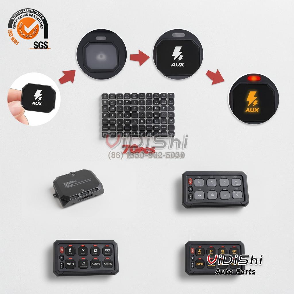 All Products 8 8-Gang Remote LED Control Panel for Off-Road SUV Truck 12 V/24 V Plug-In or Wireless Auto Switches gallery view