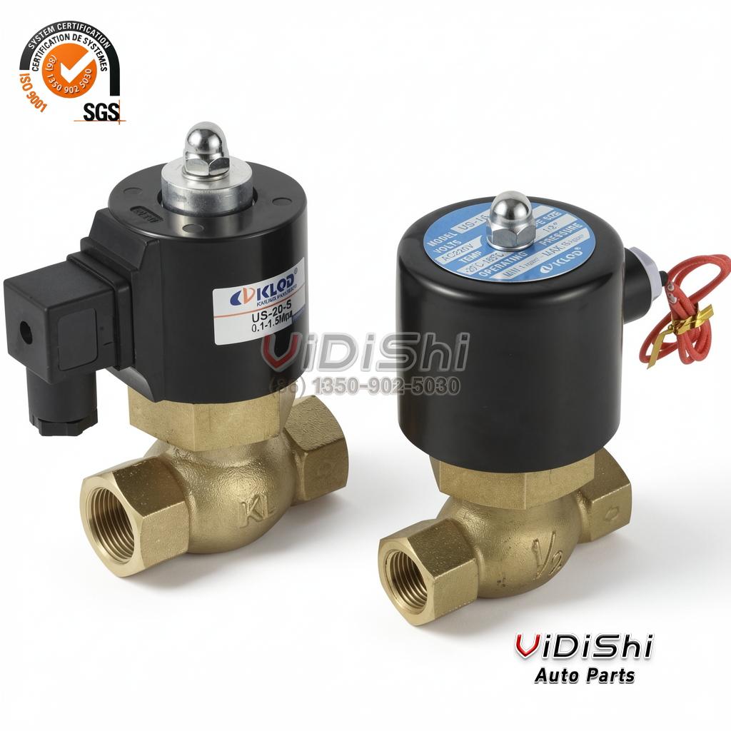 US Series 2/2 Way Brass High Temperature Solenoid Control Valve OEM front view