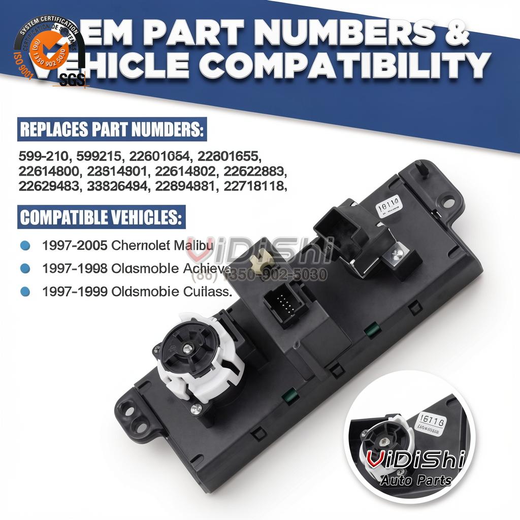 Suitable for Chevrolet Malibu Cutlass air Conditioning Module Switch 22601654 front view