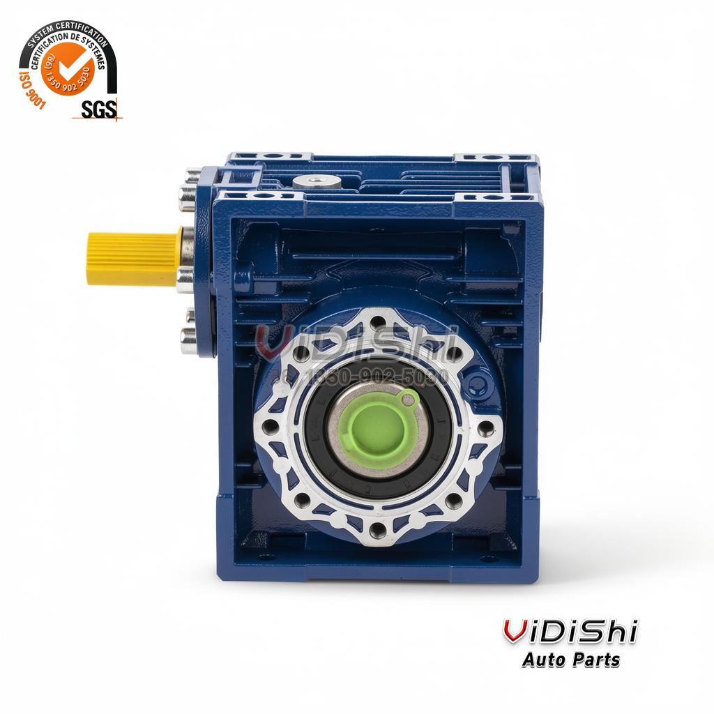 Chen Xin Square Flange Double Worm Gear Speed Reducer Nmrv Combined Gearbox 1:10000 Max Reduction Ratio — front view