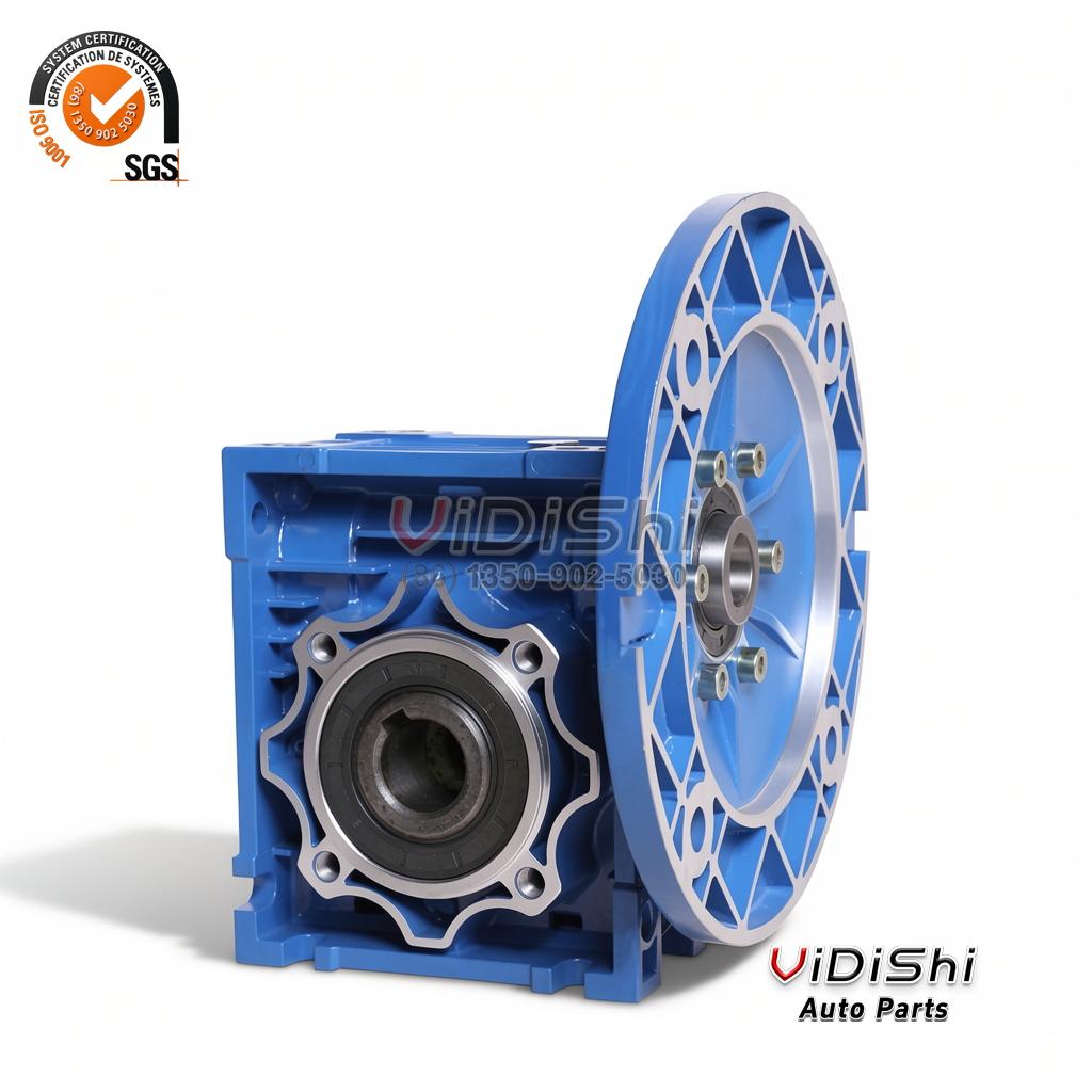 NMRV150 Flange Mounted RV Series Worm Gear Motor Speed Reducer Cast Iron Transmission Gearbox — front view