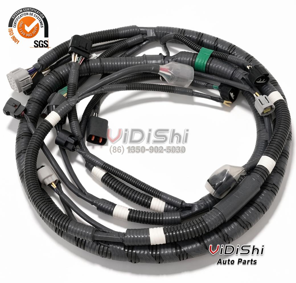 China Factory Wire Harness Assembly OEM ODM Custom Har Wire Cable with Adapter for Electrical Engine Truck Car toyota BMW WV front view