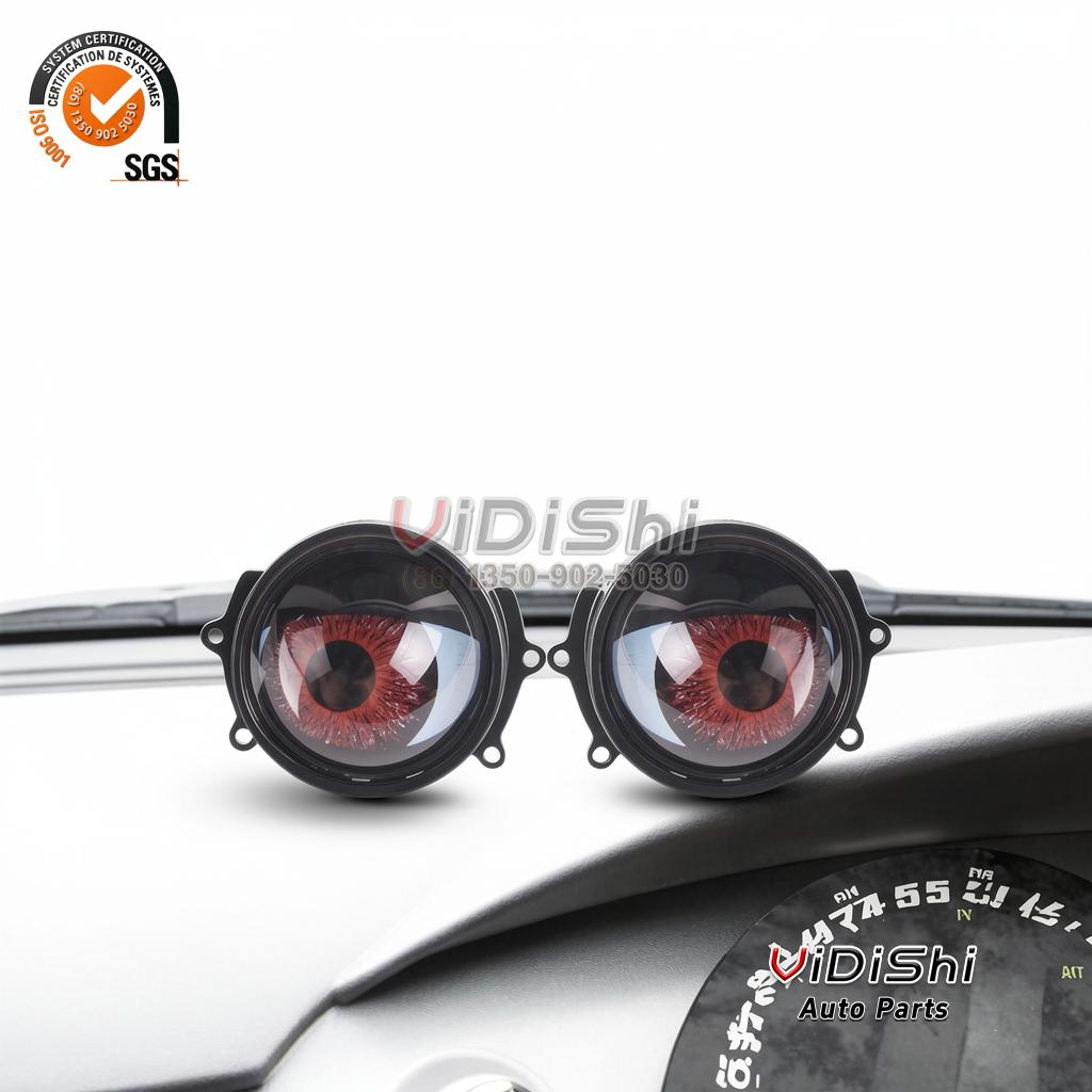 Phone App Control Rgb Led Angel Eye Devil Eye Flexible Screen Board Light USB Cable Car Eyes Display front view