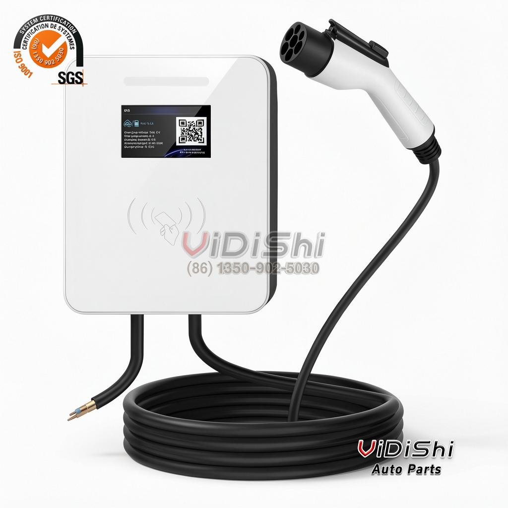 All Products 9 New Ningshing EV Charger for GBT with APP/WiFi 16A-32A Adjustable Wall-Mounted LCD Screen 7-11kW TYPE 2/TYPE 1 Model Cable Gun gallery view