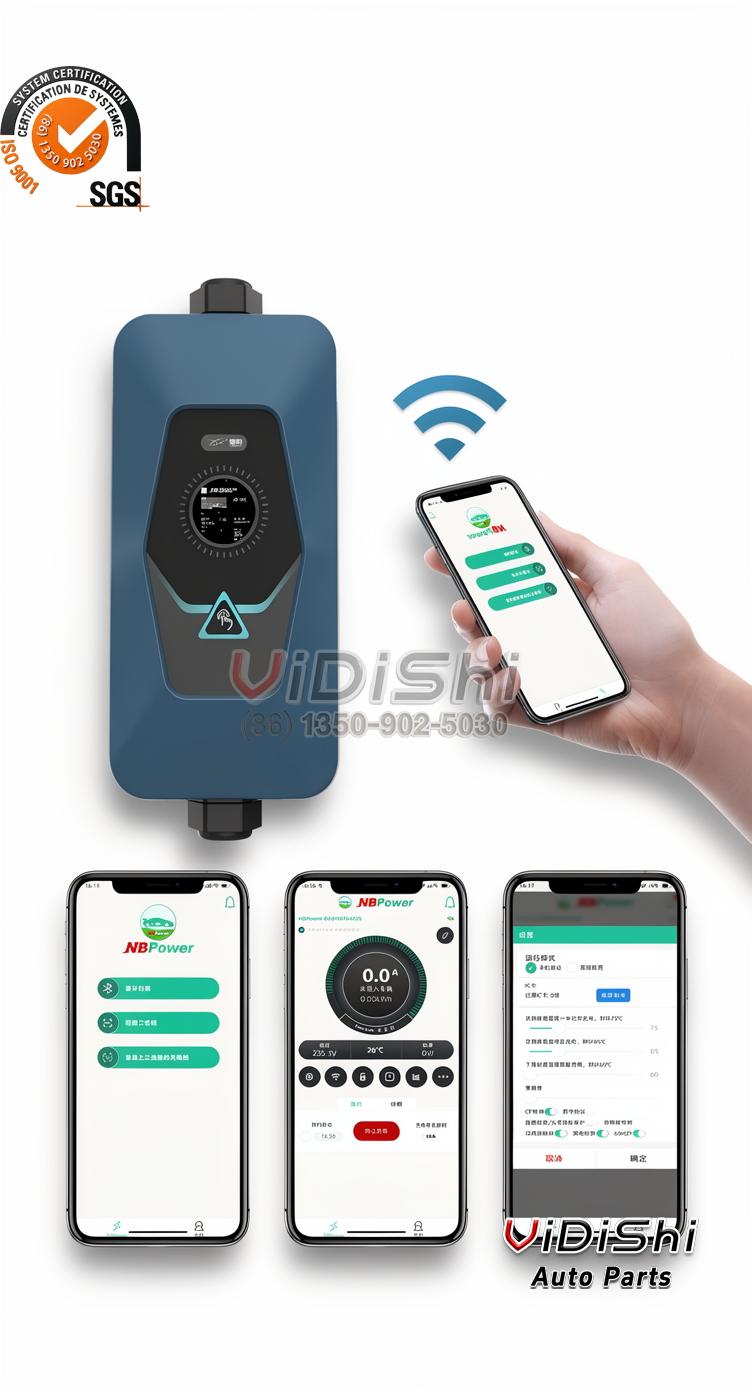New Car EV Charging Cable for Interface Portable 7kW 16A 250V Type2 to Type2 Smart Fast Charging EV Charger front view