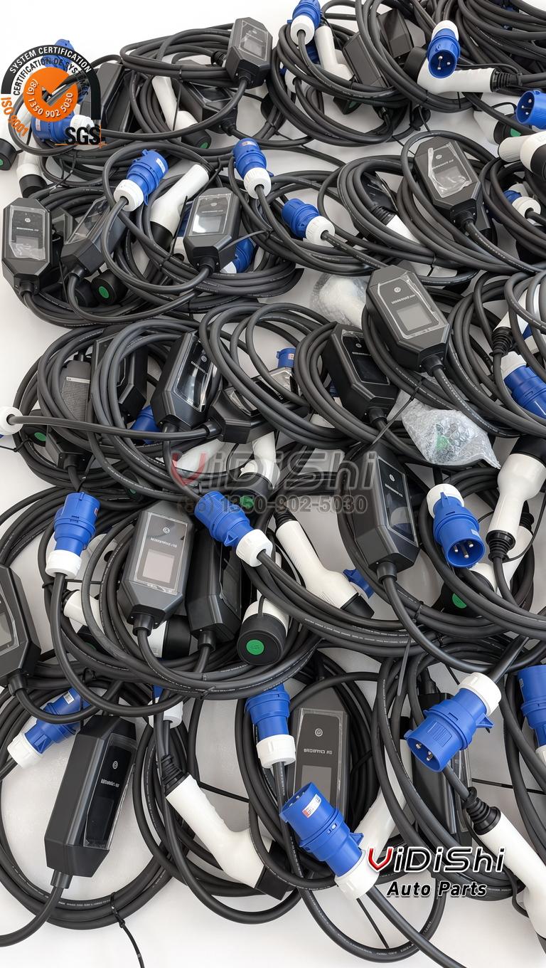 All Products 11 7kw Portable Type2 Ev Charger Adjustable Current 32a 5m Cable with Big Screen Display Home Use with Blue CEE Plug gallery view