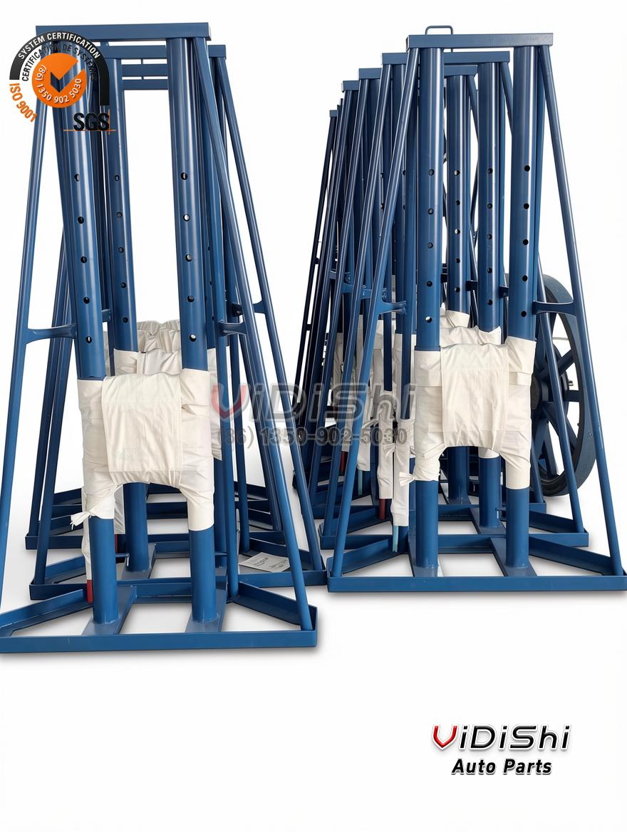 YILI 10Ton Heavy Duty Hydraulic Cable Drum Stand High Strength Steel Stable & Durable Quality Tested Efficient Cable Handling front view